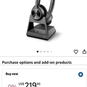 Poly Savi 7320-M Ultra-Secure DECT Wireless Headset System new